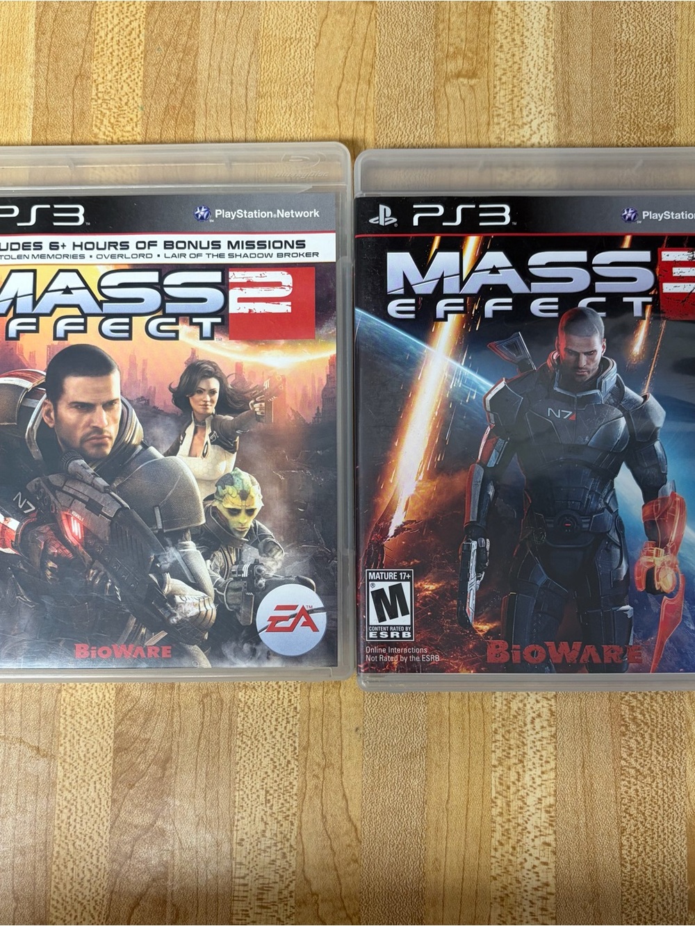 Sony PS3 Mass Effect 2 & Mass Effect 3 Video Games - Black, Red, Orange